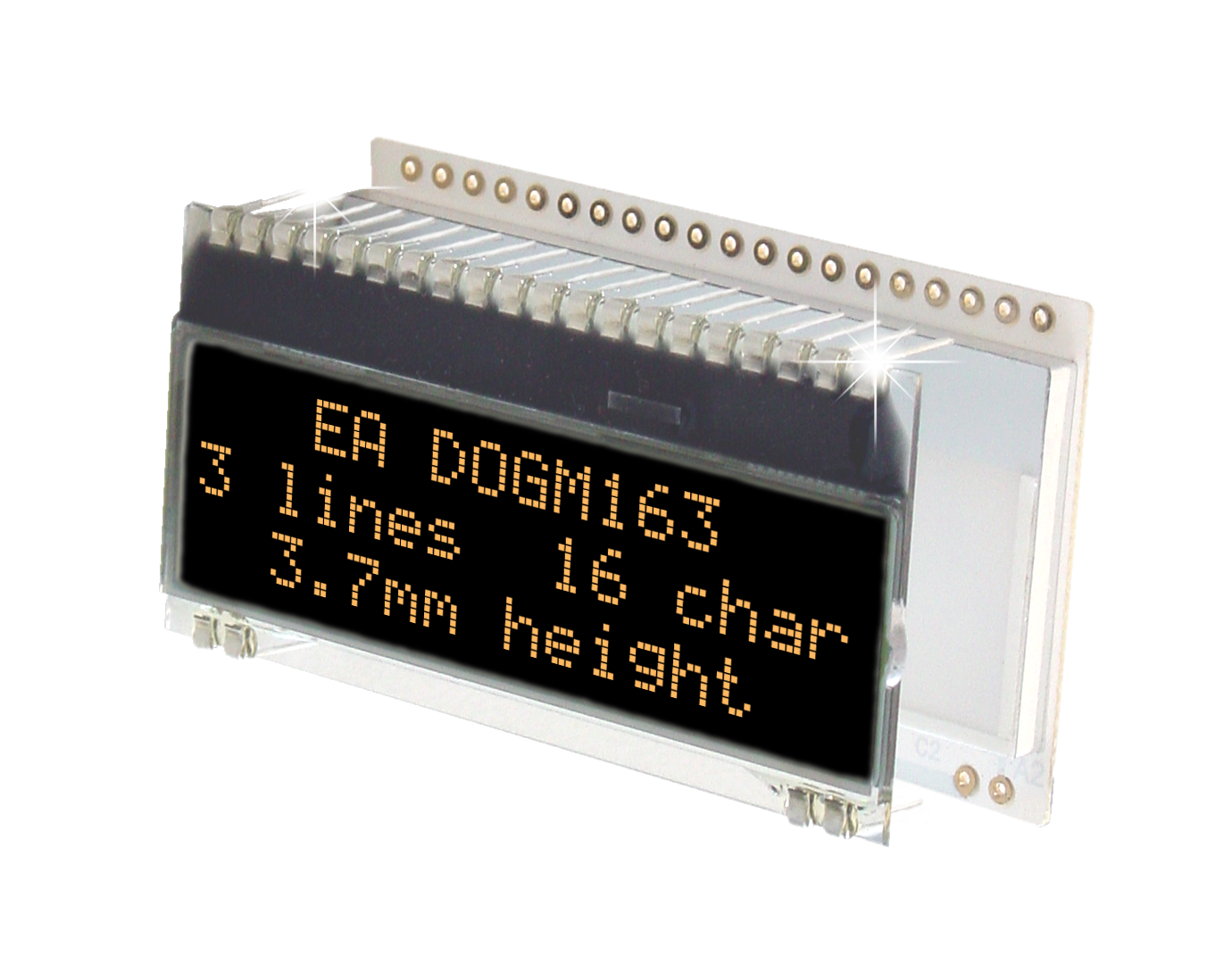 3x16 Character Display EA DOGM163S-A